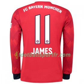 Tenue Bayern Munich James 11 Domicile 2018-2019 Maillot de Foot ML